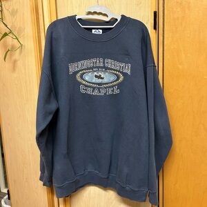 navy crewneck